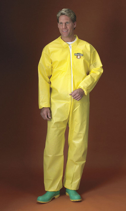 Collared Coverall Elastic Yellow M