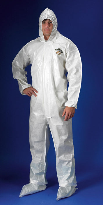 Hooded Coverall w/Boots White 3XL