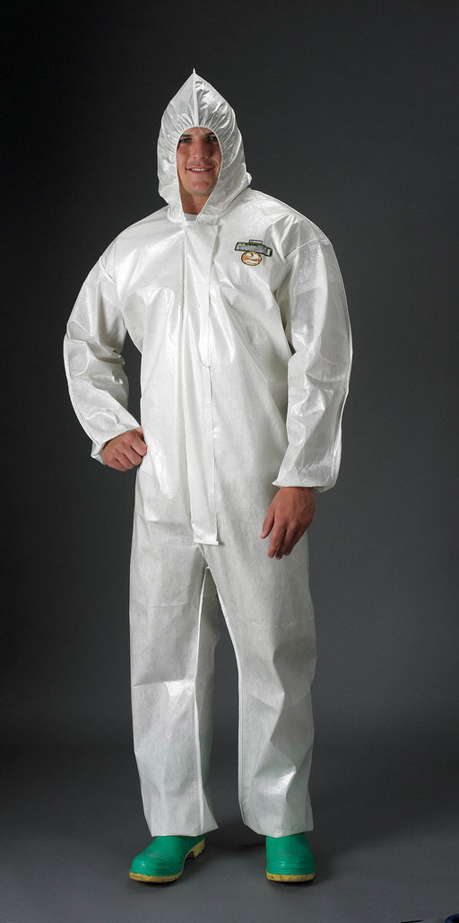 Hooded Coverall Elastic White M