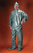 Hooded Coverall w/Attached Boot Gray 2XL
