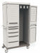 CatheterCab Taupe Polymr Mobile 3Shelves