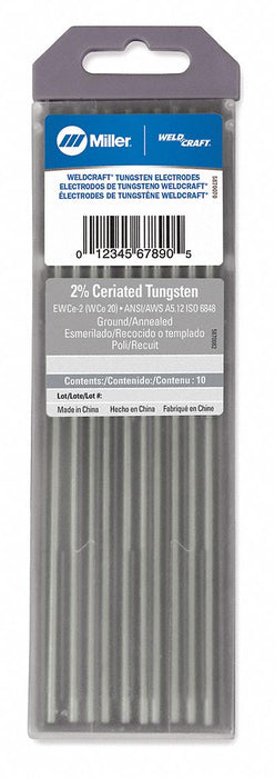 WELDCRAFT Gray Tungsten Electrode PK10