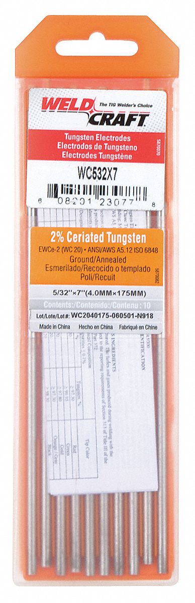 WELDCRAFT Gray Tungsten Electrode PK10