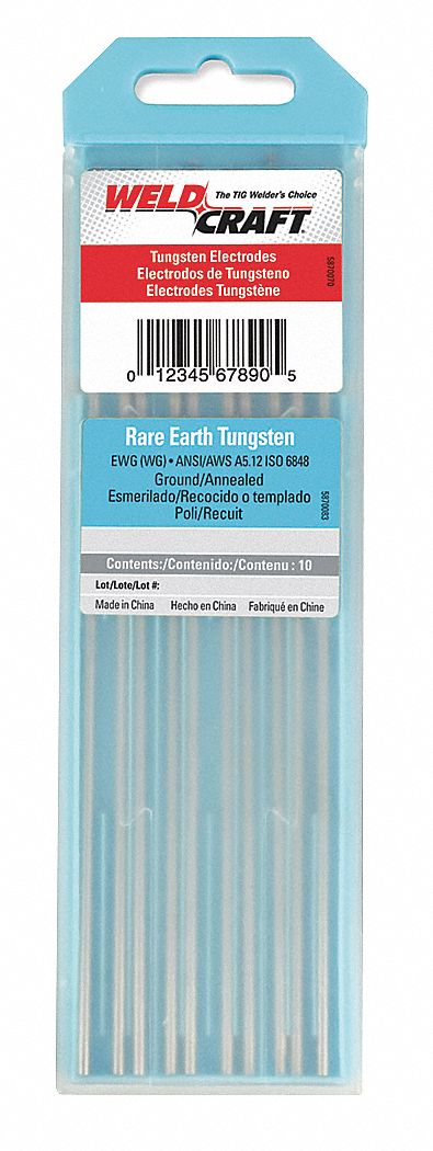 WELDCRAFT Lt Blu Tungsten Electrode PK10