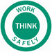 HardHatLabel Vinyl Circle White PK4