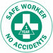 Hard Hat Label Vinyl Circle White