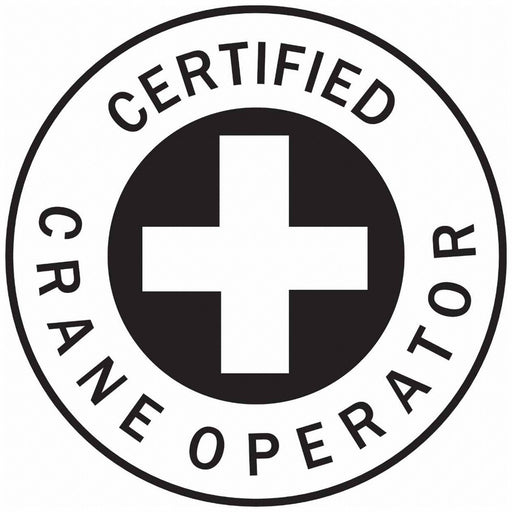 Hard Hat Label Vinyl Circle White