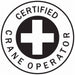 Hard Hat Emblem Label Black/White