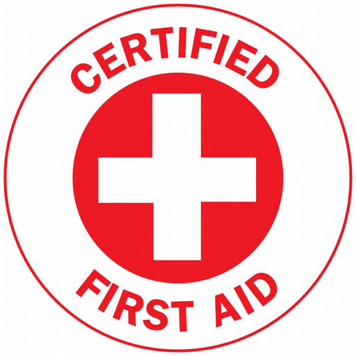 HardHatLabel Vinyl Circle White PK4