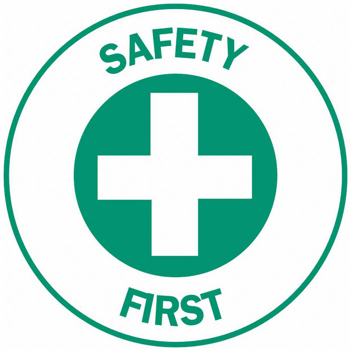 Hard Hat Label Vinyl Circle White