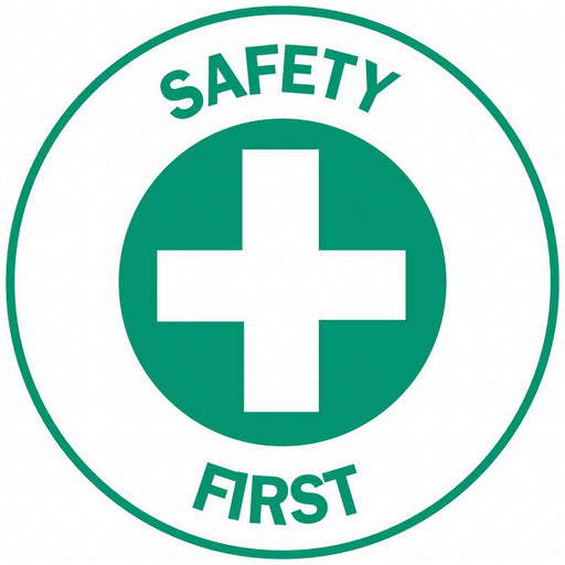 Hard Hat Emblem Label Green/White