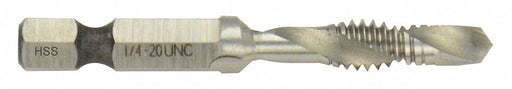 Drill/Tap/Countersink Bit 1/4-20x2-1/4 L