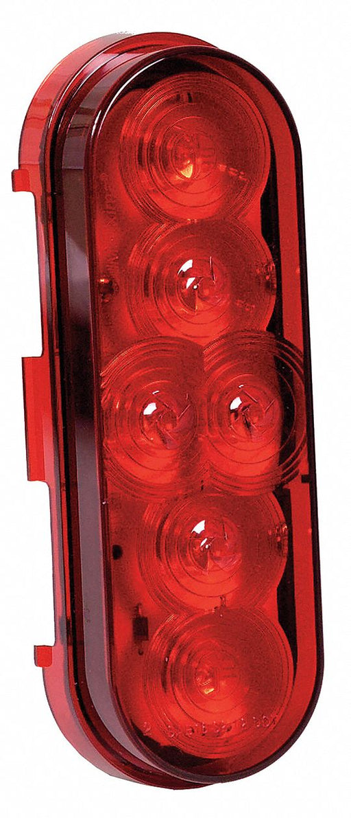 Stop/Turn/Tail Light Oval Red 6-3/8 L