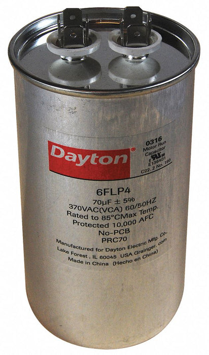 Motor Run Capacitor 70 MFD 5 1/2  H