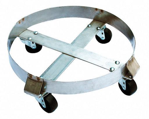 Drum Dolly 30 gal 21 in L Silver