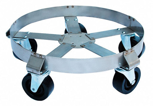 Drum Dolly 55 gal 24 in L Silver