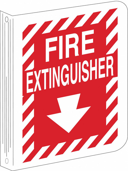 Fire Extinguisher Sign 12X9 WHT/R