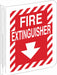 Fire Extinguisher Sign 12X9 WHT/R