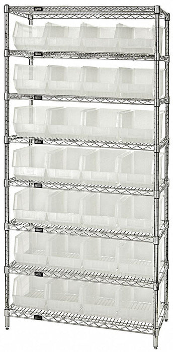 Bin Shlvng 24inx74inx36in Clear