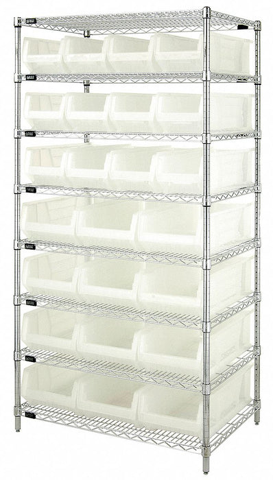 Bin Shlvng 24inx74inx36in Clear