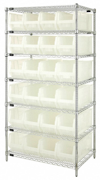 Bin Shlvng 24inx74inx36in Clear