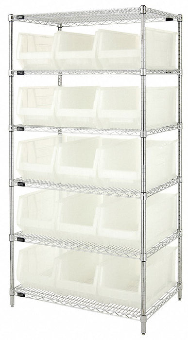 Bin Shlvng 24inx74inx36in Clear