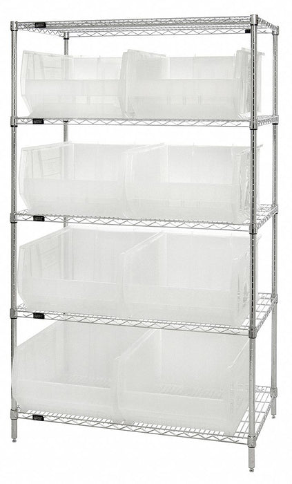 Bin Shlvng 24inx74inx42in Clear