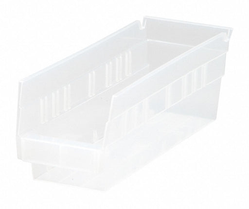 Shelf Bin Clear Polypropylene 4 in