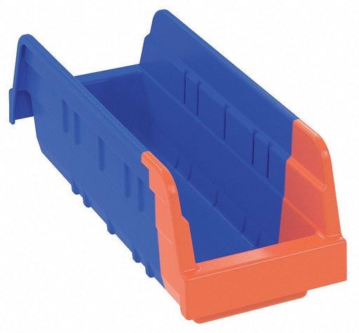 H8694 Shelf Bin Blue/Orange IndstrGrdPoly 4 in