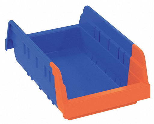 H8695 Shelf Bin Blue/Orange IndstrGrdPoly 4 in