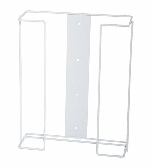 GloveDispensr Wht WallMnt CoatdSteelWire