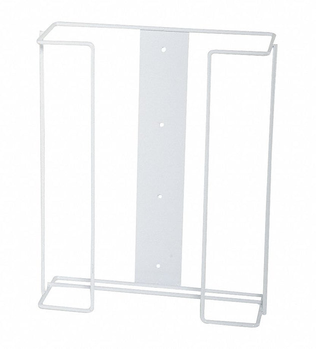 GloveDispensr Wht WallMnt CoatdSteelWire