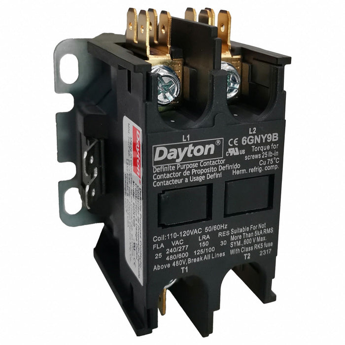 H2665 DefPurposeMagContactor 120VAC 2P 25A