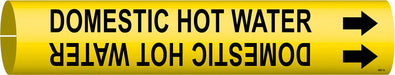 Pipe Marker Domestic Hot Water 13/16in H