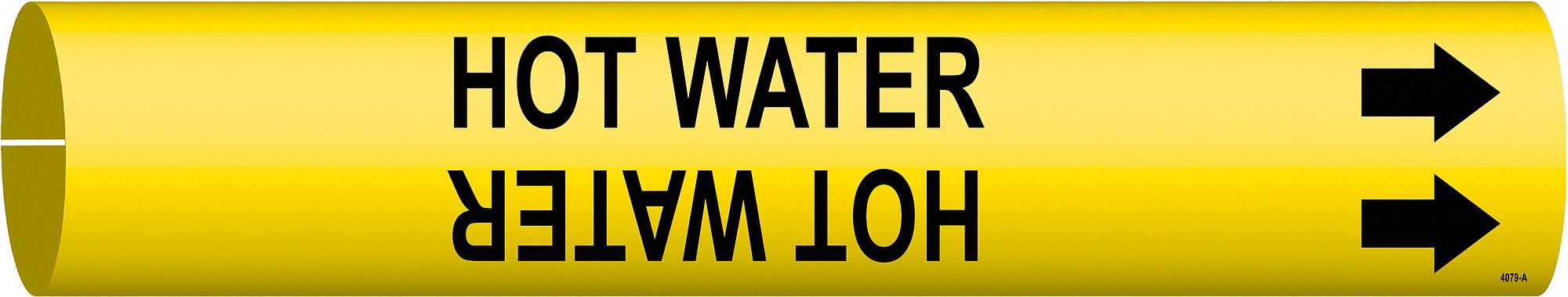Pipe Marker Hot Water 13/16in H 4/5in W