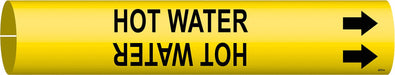 Pipe Marker Hot Water 13/16in H 4/5in W