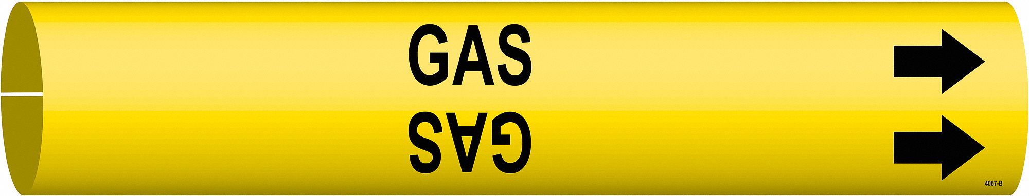 Pipe Marker Gas 7/8 in H 7/8 in W