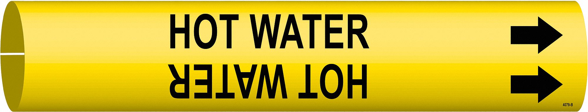 Pipe Marker Hot Water 7/8 in H 7/8 in W