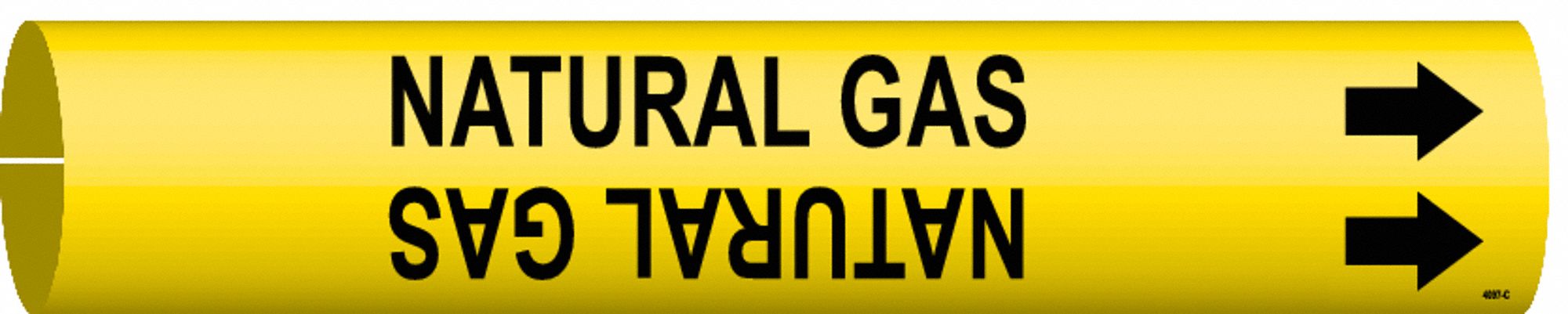 Pipe Marker Natural Gas 2 in H 2 in W