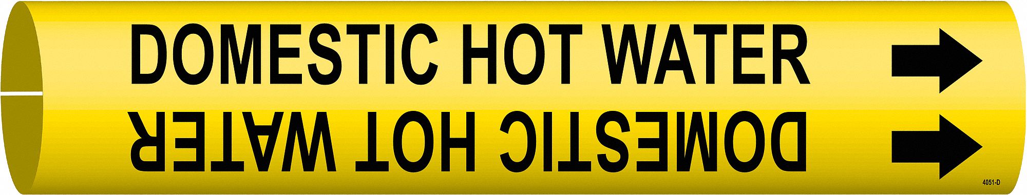 Pipe Marker Domstc Hot Water 2 13/16in H