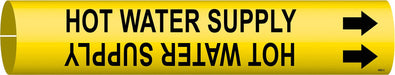 Pipe Marker Hot Water Supply 2in H 2in W