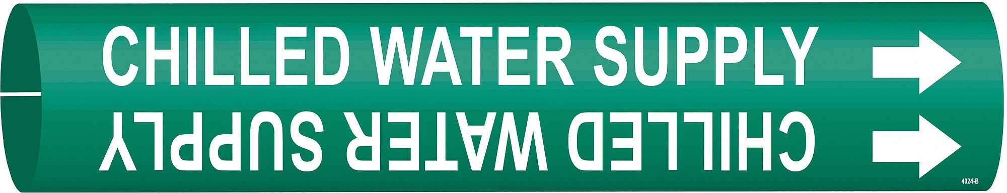 Pipe Marker Chilled Water Supply 7/8in H
