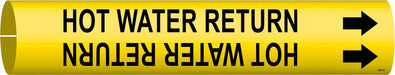 Pipe Marker Hot Water Return 2 13/16in H
