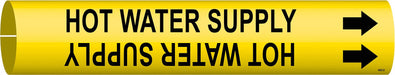 Pipe Marker Hot Water Supply 2 13/16in H