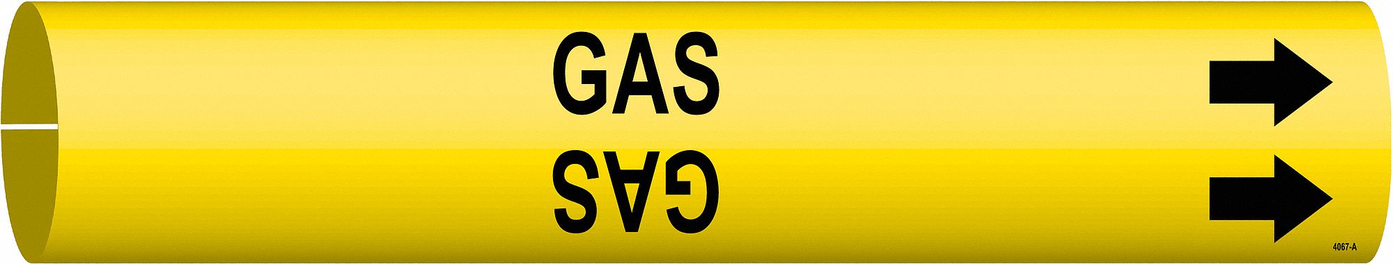 Pipe Marker Gas 13/16 in H 4/5 in W