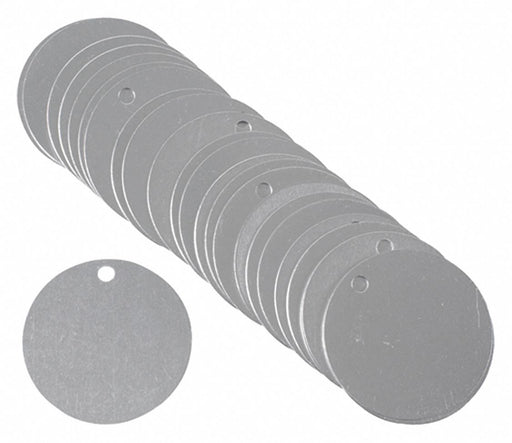 Blank Tag Aluminum 2in W Silver PK25