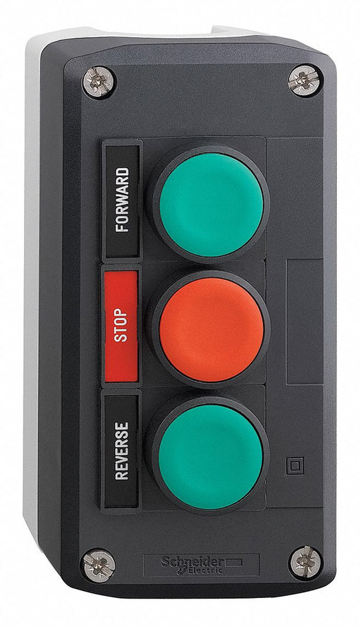 ControlStation Feed-Thru 3Buttons Grn/Rd