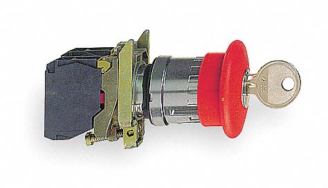 EmergncyStpPushButtn NonIllm Red 1NO/1NC