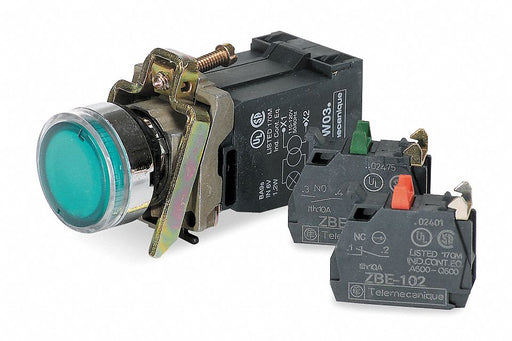 IllumPushButton Transfmr Green 1NO/1NC