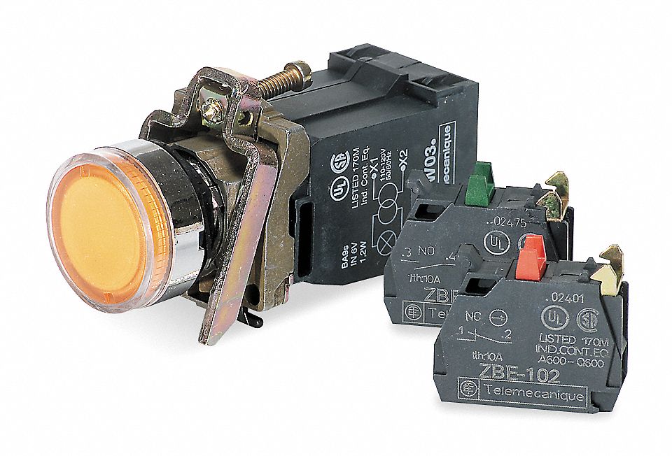IllumPushButton FullVolt Org 1NO/1NC